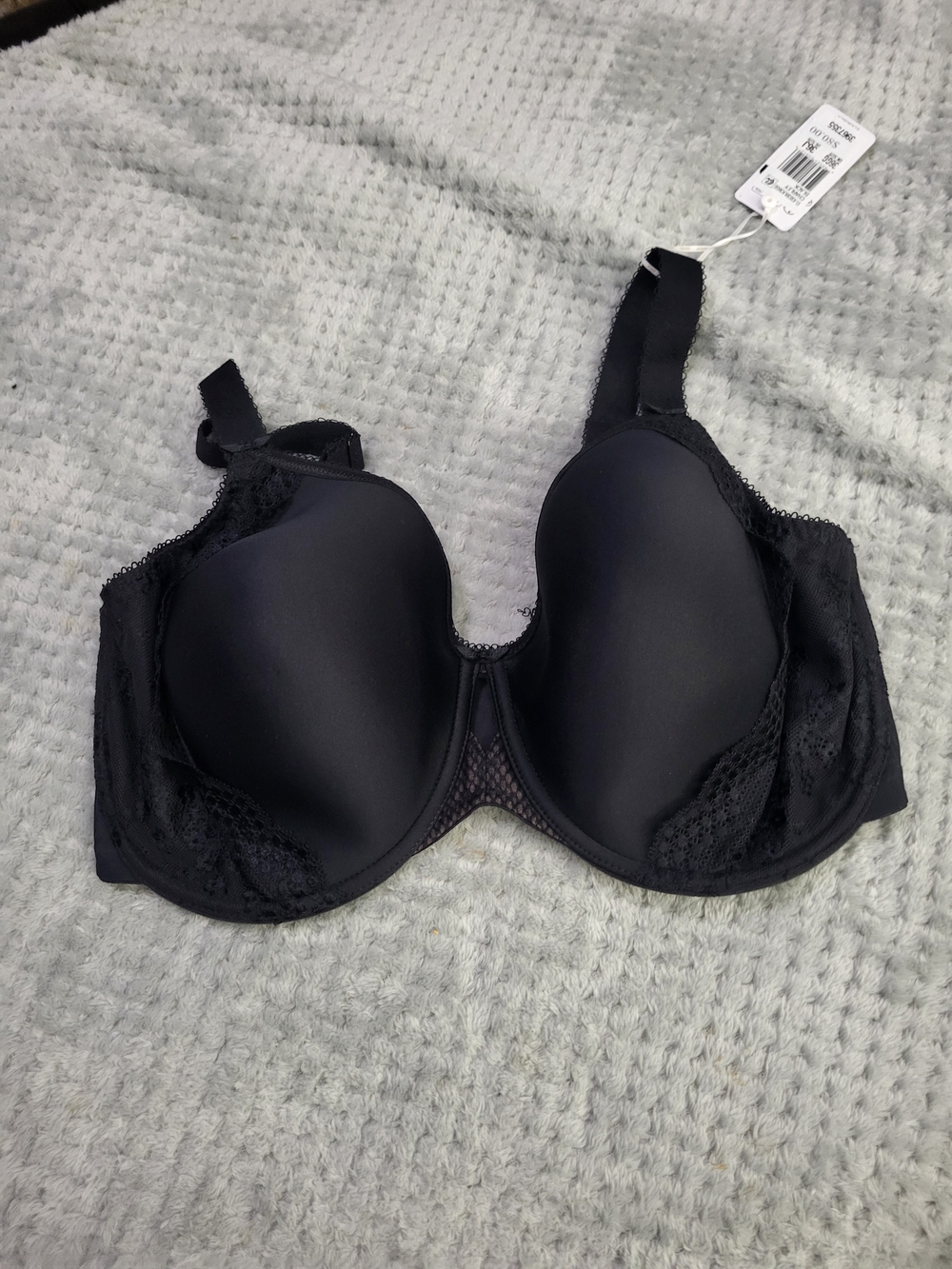 Elomi Black Lace Underwire T-Shirt Bra